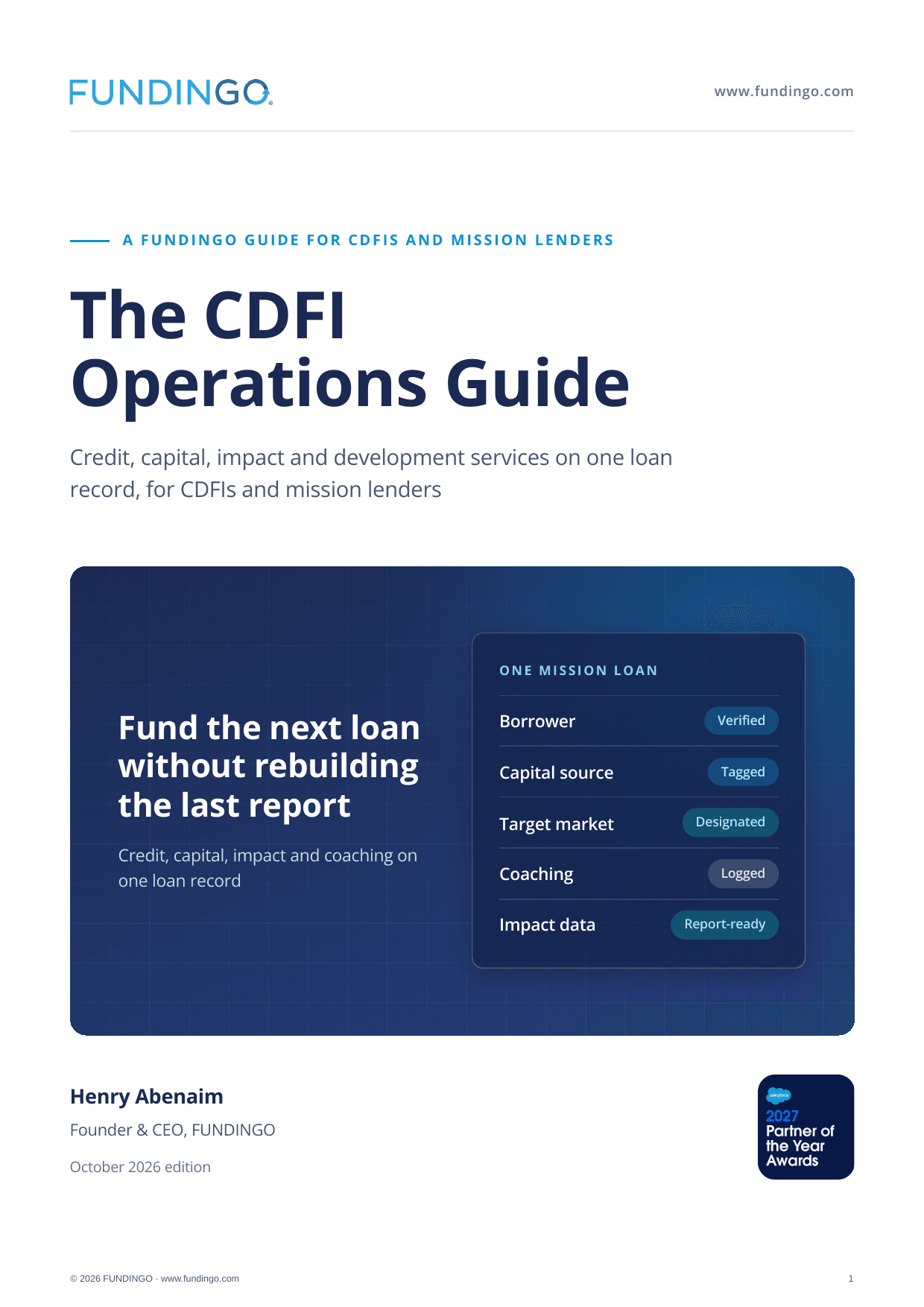 Cover of The CDFI Operations Guide