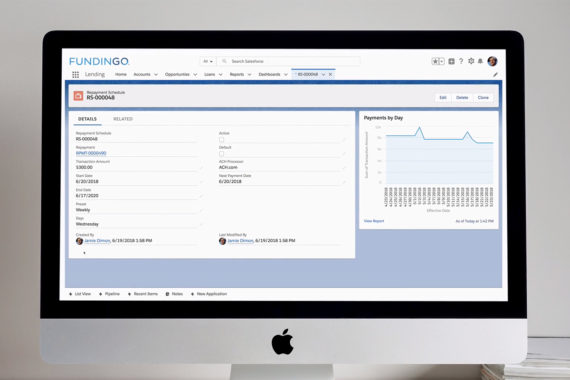 screenshot of loan repayment